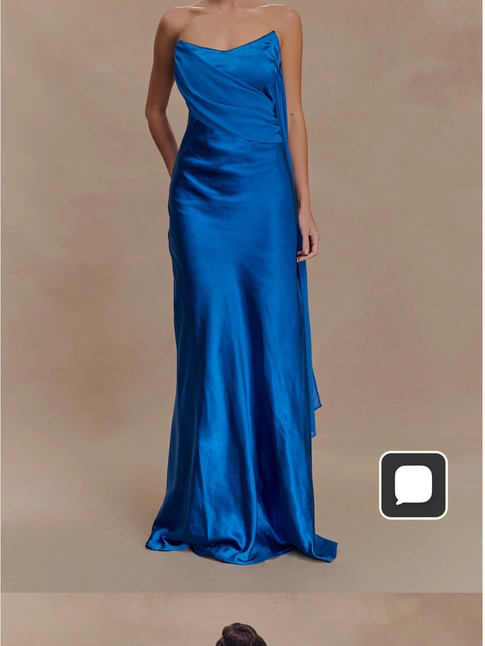 Meshki Royal Blue Satin Maxi Dress